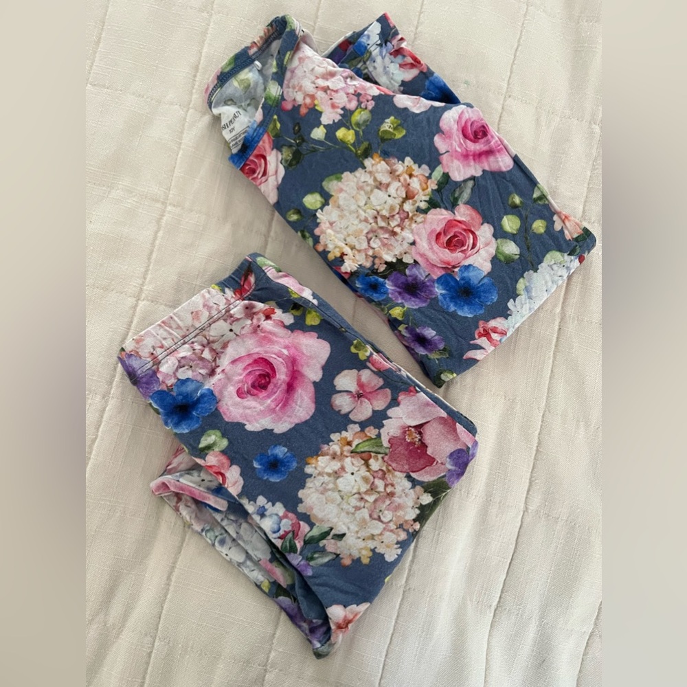 Posh Peanut Floral Rose Pajama Set 10Y